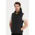 Heren bodywarmer zwart met capuchon